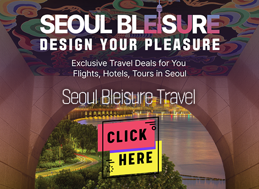 SEOUL BLESURE DESIGN YOUR PLEASURE. Exclusive Travel Deals for You Flights, Hotels, Tours in Seoul. Seoul Bleisure Travel. CLICK HERE.