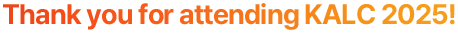 Thank you for attending KALC 2025!
